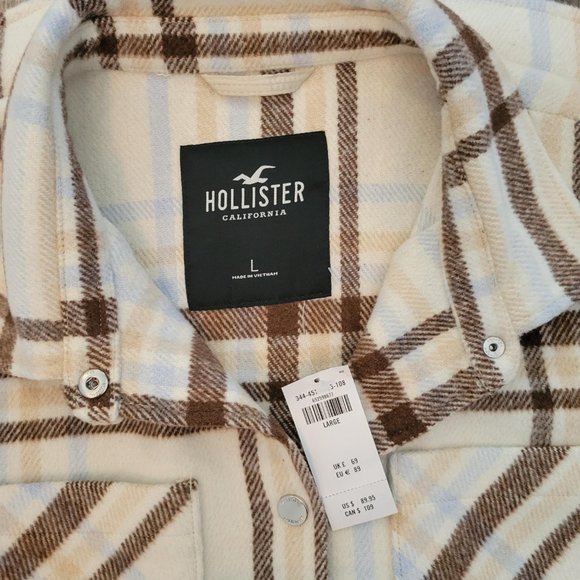 Hollister Long Plaid Coat - Picture 3 of 3
